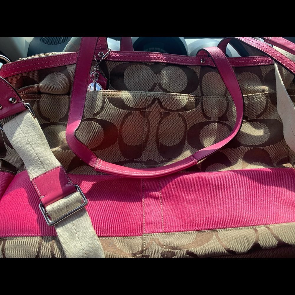 used coach diaper bag. I used it as my laptop bag